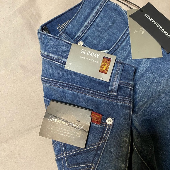 NWT - 7 For All Mankind Boys Slimmy straight leg jeans - Size 10 - Picture 7 of 7